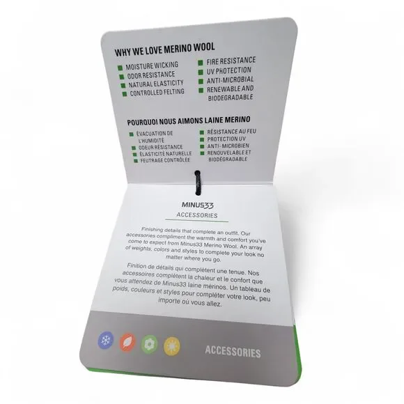 Minus33 Merino Wool Knit Beanie Red Snowflakes New Snow Gear Skiwear Classic - Picture 5 of 5